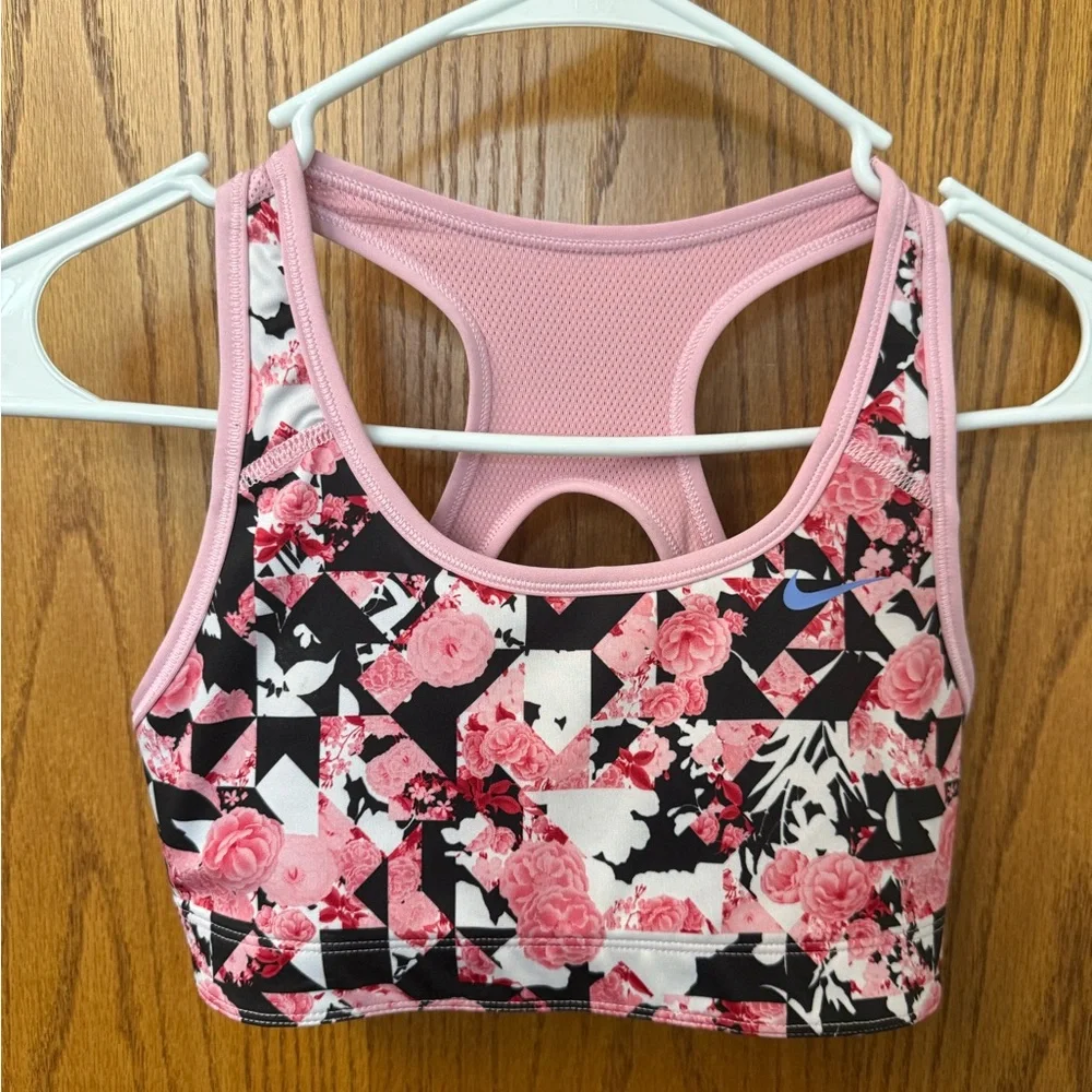 Nike Girls Floral Sports Bra, reversible